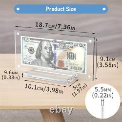 Photo Bank Note Money Holder Acrylic Currency Display Frame Magnetic Photo Box