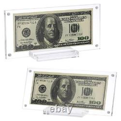 Photo Bank Note Money Holder Acrylic Currency Display Frame Magnetic Photo Box