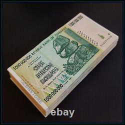 Quantity 100 Banknotes 1 Billion Dollars Zimbabwe AA 2008 Authentic COA 100PCS