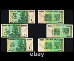 Quantity 100 Banknotes 1 Billion Dollars Zimbabwe AA 2008 Authentic COA 100PCS