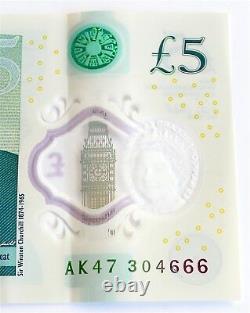 Queen Elizabeth £5 AK47 666 2 Rare Numbers In One Note Five Pound Collectable