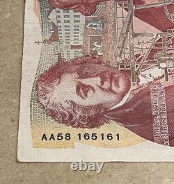 RARE £50 Paper Bank Note AA Serial Number Old Bank Of England 2011
