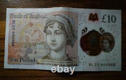 Rare £10 Bank Of England Polyester'666' rare Note Great Condition