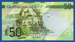 Rare Extremely Low Binary Number Mint Clydesdale Bank £50 Note WithHU 000040 2015
