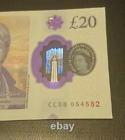 Rare Unique Excellent Charlie Chaplin £20 Polymer UK Note with Smudge Misprint