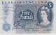 Replacement B325 J. B. Page 1971 £5 14m Banknote In Extremely Fine Or Better