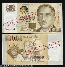 SINGAPORE 10000 10,000 Dollars 1999 SPECIMEN COMPUTER UNC MONEY ASIA BANK NOTE