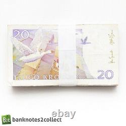 SWEDEN 100 x 20 Swedish Krona Banknotes