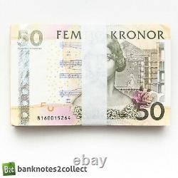 SWEDEN 50 x 50 Swedish Krona Banknotes