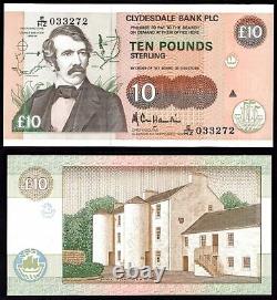 Scotland, Clydesdale Bank PLC, £10, 3-9-1992, E/HZ 033272 (PMS CL50a). UNC