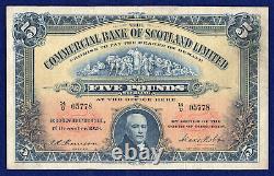 Scotland, Commercial Bank of Scotland 1928 Five Pound Banknote (Ref. B1197)