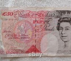 Set Of 2 Bank Of England Banknotes, Houblon, 50£