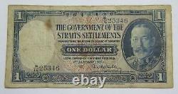 Straits Settlements 1931 $1 Dollar Rare Type World Currency Banknote Issue