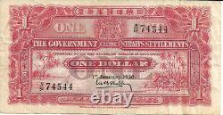 Straits Settlements (Now Singapore) 1 Dollar Banknote