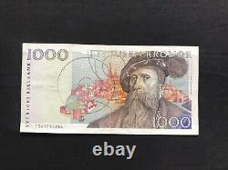 Sweden / Sveriges Riksbank 1000 Banknotes 1989 Circulated Money Bank Bill P-60