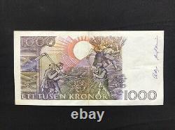 Sweden / Sveriges Riksbank 1000 Banknotes 1989 Circulated Money Bank Bill P-60