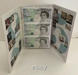 The £5.00 Bank Note Printed on Sheet Press Uncut in Folder Cashier Kentfield