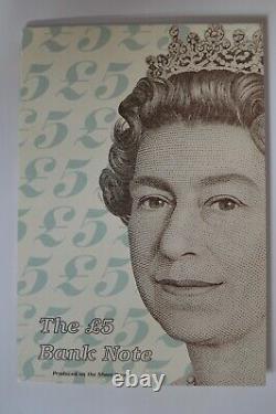 The £5 Bank Note Uncut Sheet Kentfield AC01 001061-AC02-AC03 Mint