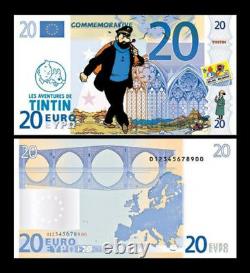 Tintin'main characters' euro banknotes 7pcs STRICT Limited Edition 500pcs