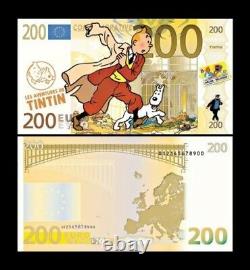 Tintin'main characters' euro banknotes 7pcs STRICT Limited Edition 500pcs