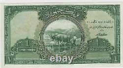 Turkey 1 Lira 1.12.1926 P 119s Perforated cancelled Uncirculated Banknote