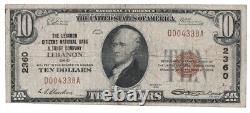 U. S. (Lebanon, OH) Series of 1929 $10.00 National Currency Banknote