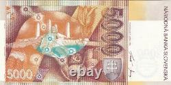 UNC 5000 korun banknote Slovakia overprint BIMELINIUM