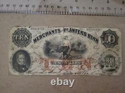 US Georgia Merchants & Planters Bank 10 dollars 1856 banknote 102122-4