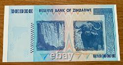 Unc 2008 100 TRILLION Dollars ZIMBABWE BANKNOTE P-91 Largest Denom Note Currency