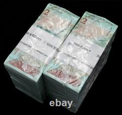 Venezuela $2 Bolivares 2 2018 Bricks 2000 Pcs New UNC Consecutive Packs Banknote