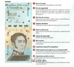 Venezuela Bolivares 2020 1,000,000 New Unc. Pack of 100 Commemorative Banknote