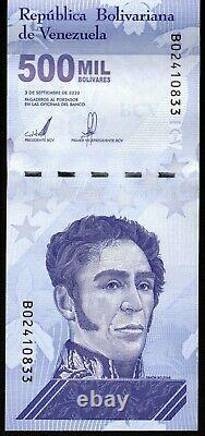 Venezuela Bolivares 2020 500,000 Set of 10 New Unc Banknotes Great Color 10 Pcs