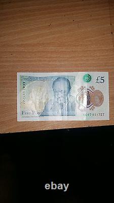 Very Rare And Collectible Ak47 Serial Number New Five Pound Note