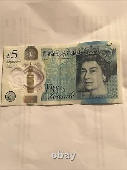 Very Rare Bank Of England 5 Pound £5 Note With Very Rare Serial Number Pattern