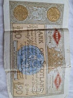 Very Rare Large Vintage Scottish £20 Note