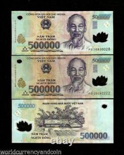 Vietnamese Dong 8 Million (16 x 500000 Note) Vietnam Banknotes Currency Money