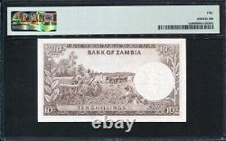 Zambia 1964, 10 Shillings, P1, PMG 50 AUNC