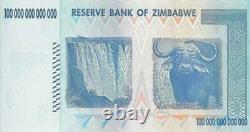 Zimbabwe $100 Trillion Dollar Note Genuine UNC AA Serial Number