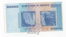 Zimbabwe 100 Trillion Dollar banknote. Genuine, UNC AA Serial Number UV checked