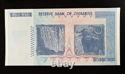 Zimbabwe 100 Trillion Dollars 2008 AA P-91 Banknote New UNC Zim Currency