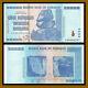 Zimbabwe 100 Trillion Dollars, 2008 P-91 Low S/N Replacement (ZA) Banknote (Au)