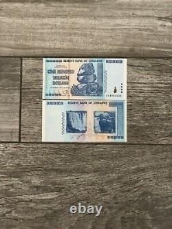 Zimbabwe Banknote, $100 Trillion Dollars, 2008 UNC Authentic