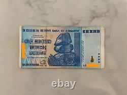 Zimbabwe Banknote, $100 Trillion Dollars, AA Series, 2008 Circulated (Used)