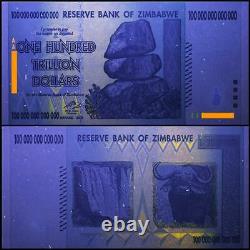 Zimbabwe Banknote, $100 Trillion Dollars, AA Series, 2008 UNC Authentic