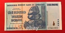 Zimbabwe Banknote. 100 Trillion Dollars. P91. Dated 2008. Unc