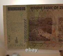 Zimbabwe Fifty Trillion $ Banknote RARE AA0- Uncirc 2008 FAST FREE DELIVERY