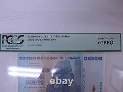 Zimbabwe Reserve/Bank 100 Trillion Dollars PCGS 67 PPQ 2008 AA P-91 Gem New Note