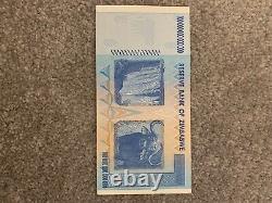 Zimbabwe banknote 100 trillion dollar UNC dated 2008, UV Checked